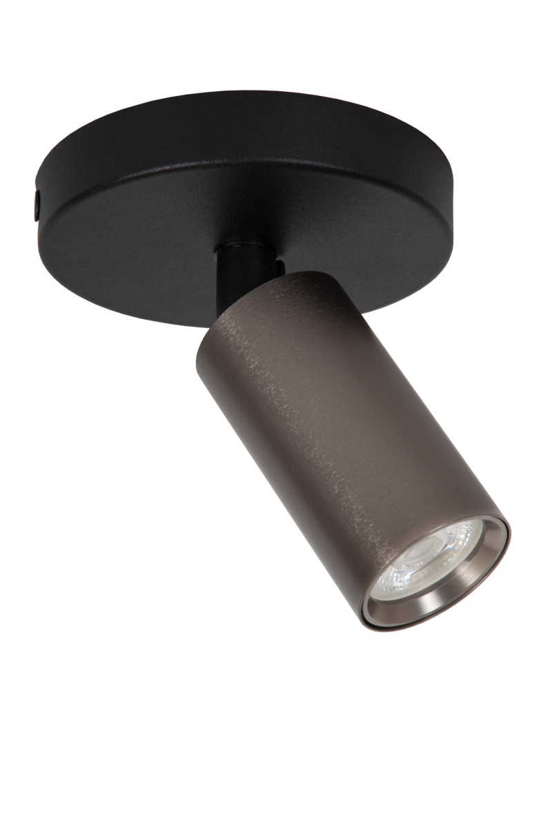 Lucide RITMO - Ceiling spotlight - Ø 10 cm - 1xGU10 (MR11) - Coffee